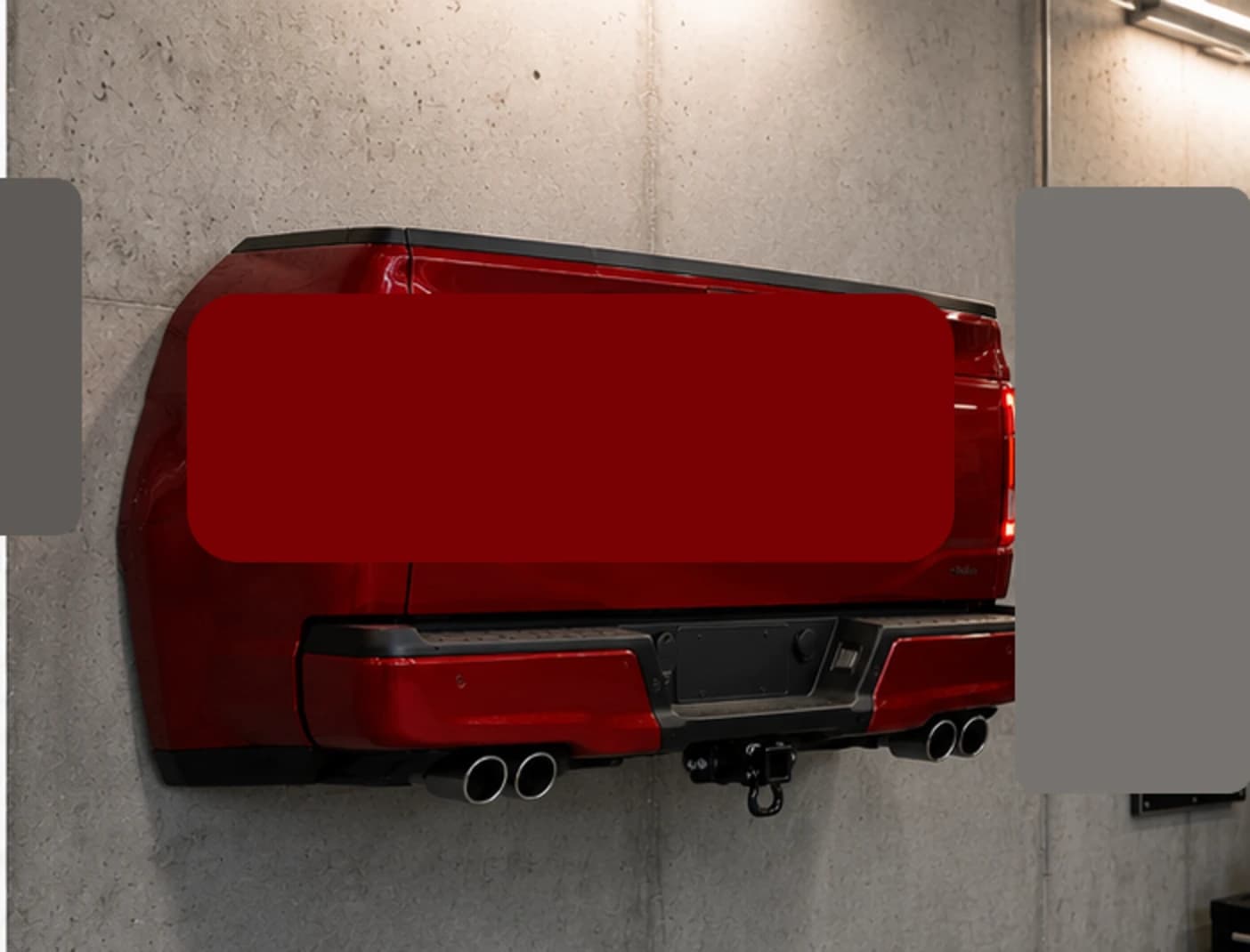 Crimson X Rearform wall sculpture